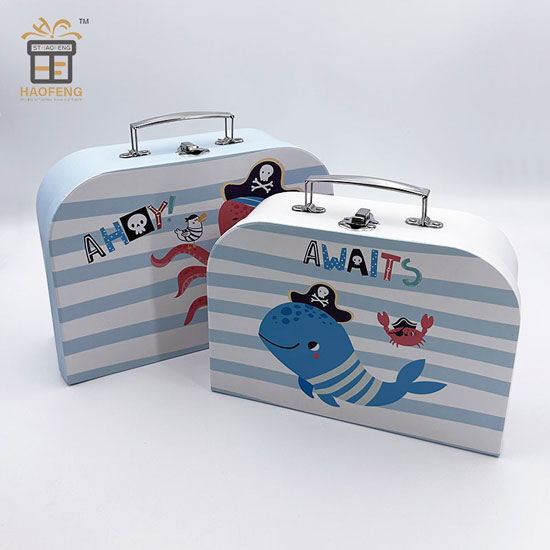 children kids cardboard suitcases